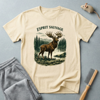 T-shirt Élan « Esprit Sauvage » — T-shirt graphique élan style nature vintage 🦌🌲