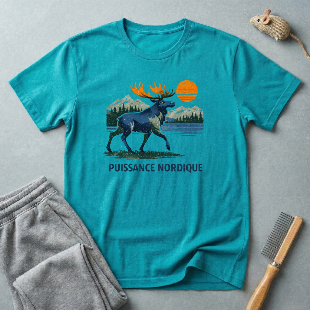 T-shirt Élan «Puissance Nordique» 🦌🌄