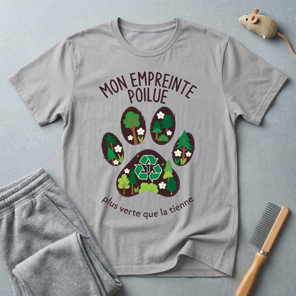 "Mon empreinte poilue" Graphisme de patte florale