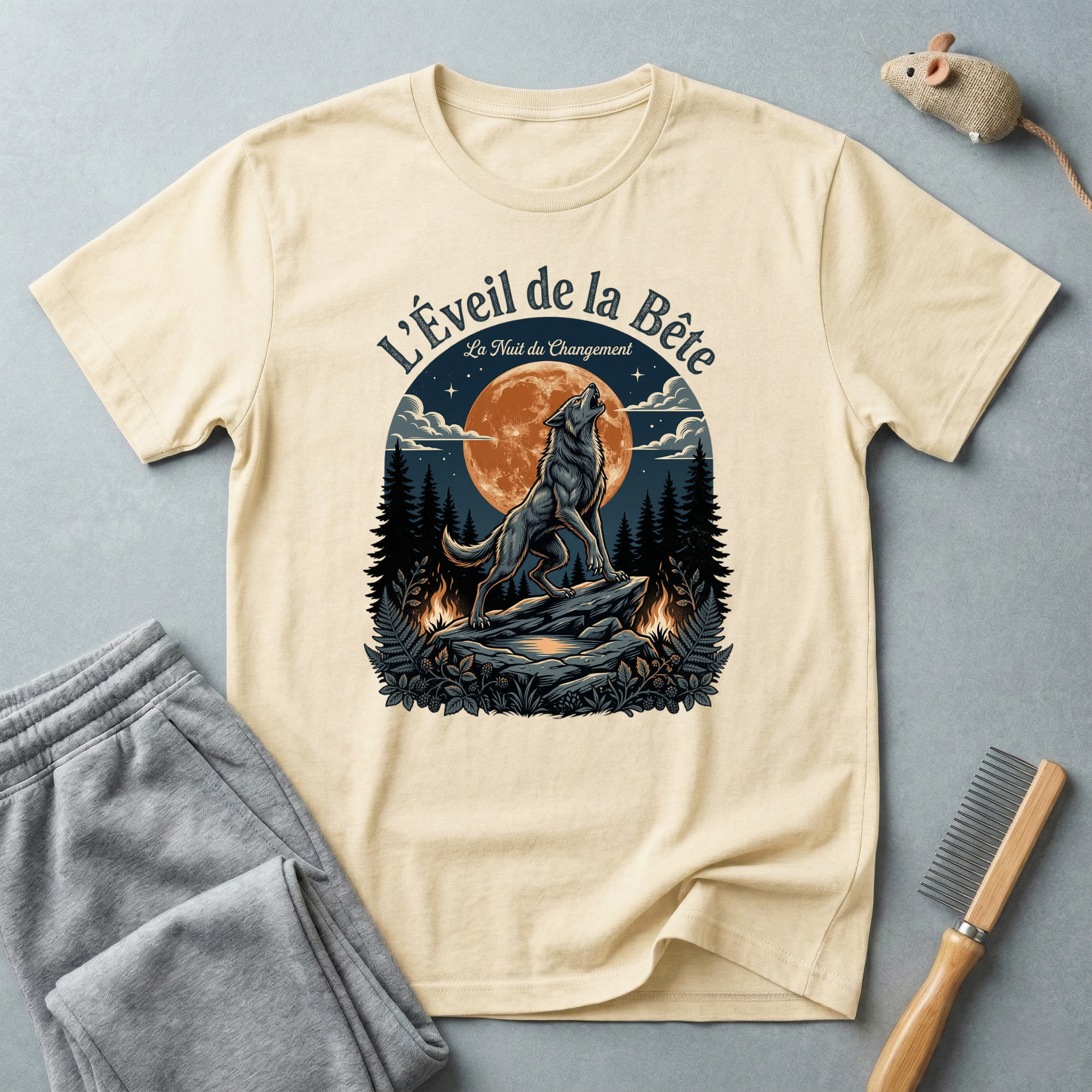 T-shirt Loup Lune «L’Éveil de la Bête» 🐺🌕
