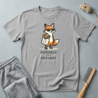 T-shirt illustration de renard — "Durable Mais Méfiant"