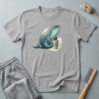 T-shirt graphique Baleine et tasse de café