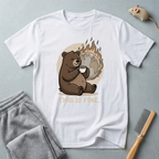 This Is Fine Bear T-Shirt — Funny Cozy Cartoon Tee