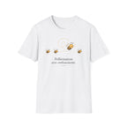 T-shirt Abeille et pollinisation — « Pollinisation avec enthousiasme » — Adorable illustration d’abeille