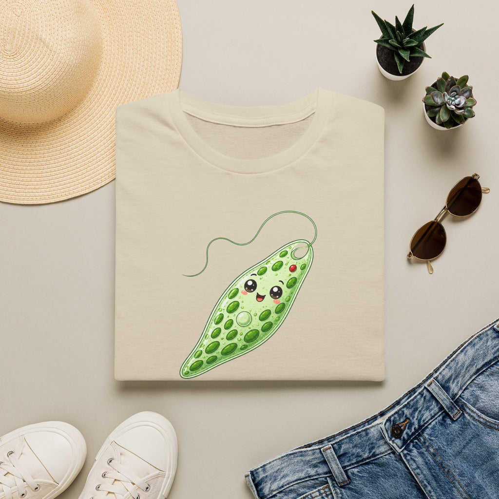 T-shirt kawaii avec cosse de pois — Adorable t-shirt illustré sur le thème botanique