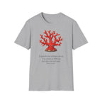 T-Shirt — Red Coral Illustration with French Quote
