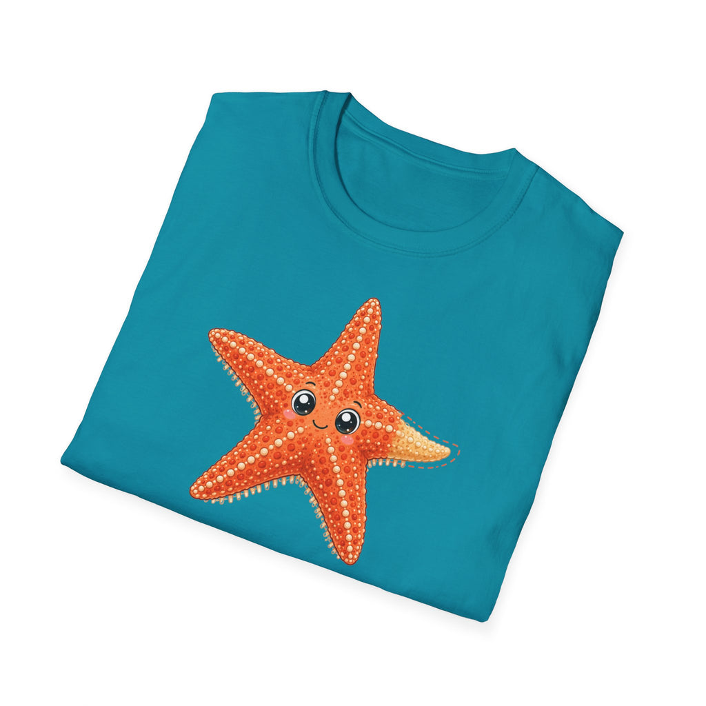 T-shirt graphique avec étoile de mer — Jolie étoile de mer orange