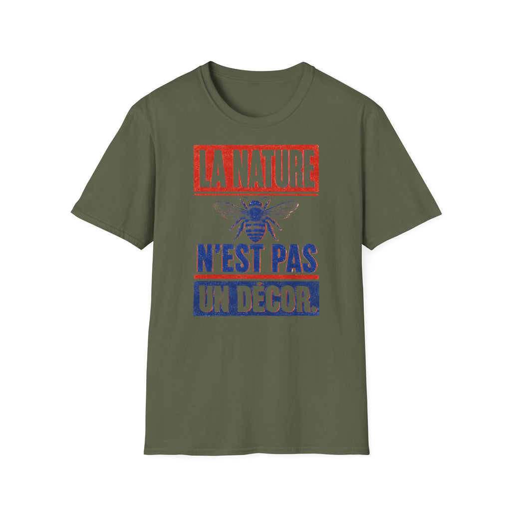 T-shirt — « La nature n’est pas un décor » — T-shirt graphique pour la protection des abeilles