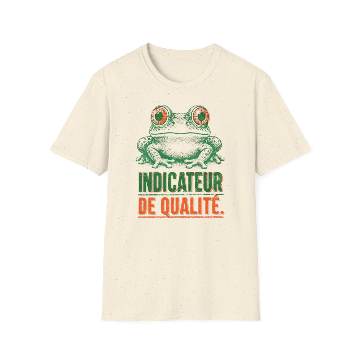 T-shirt illustré avec grenouille — « Indicateur de qualité »