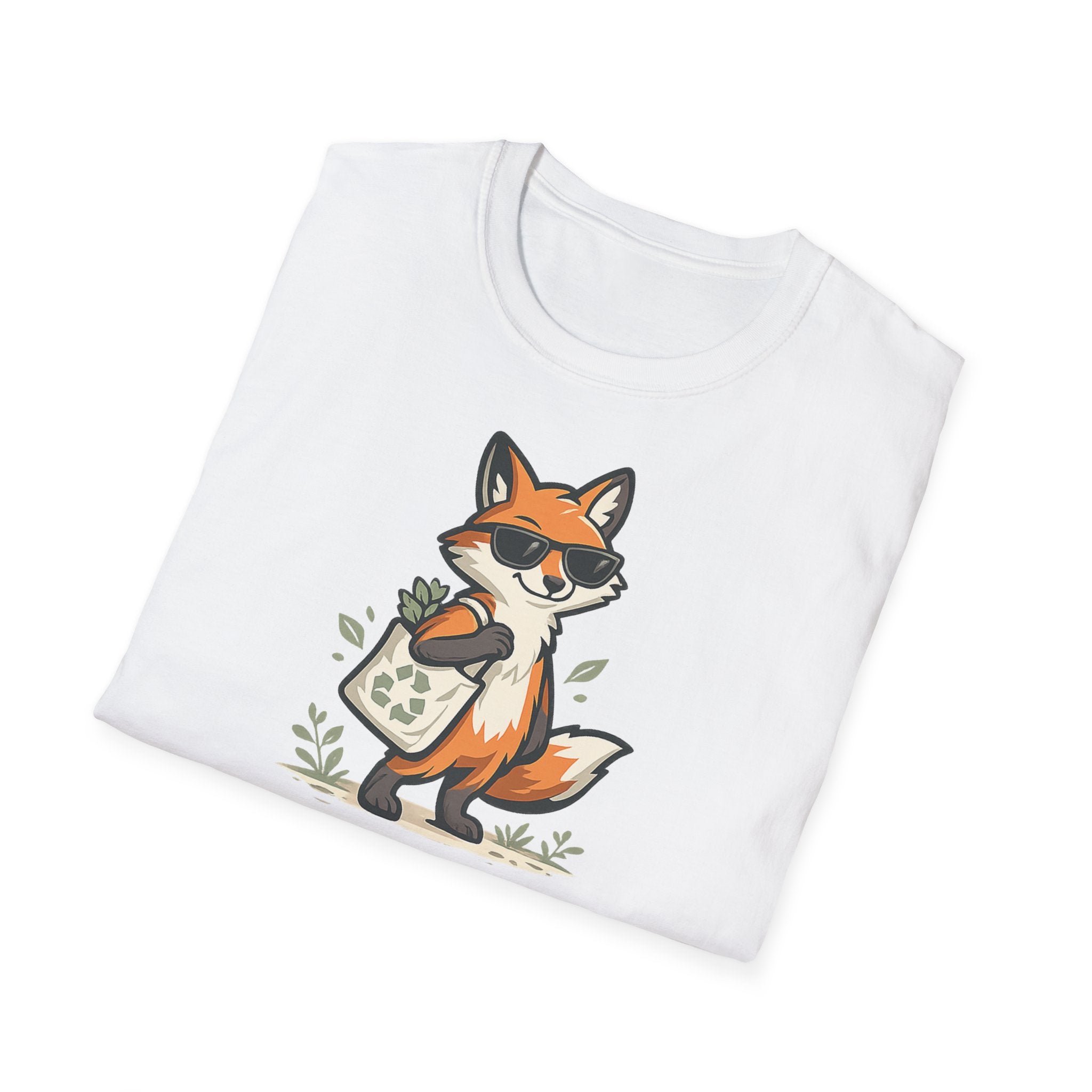Fox Illustration T-Shirt — "Durable Mais Méfiant" Cute Fox Graphic Tee