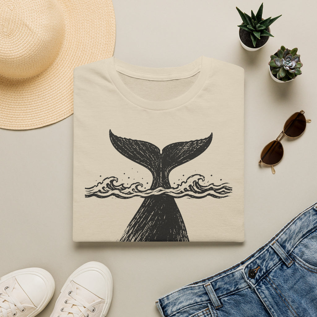 Whale Tail 'En Route' T-Shirt — Nautical Travel Graphic Tee