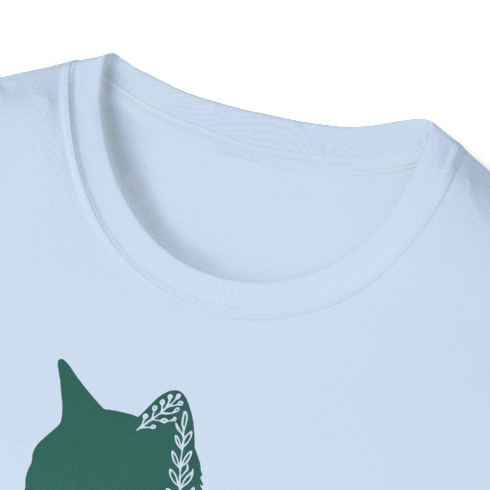 Floral Cat Silhouette T-Shirt