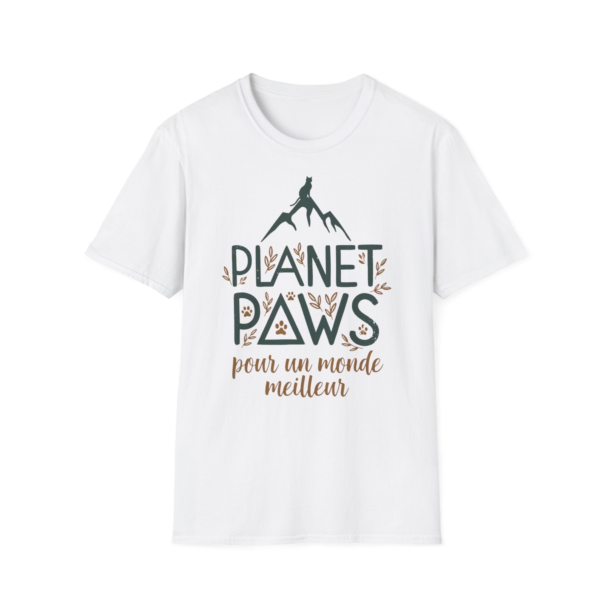 Planet Paws T-Shirt — "Planet Paws pour un monde meilleur" Eco & Pet Lover Tee