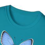 T-shirt papillon bleu