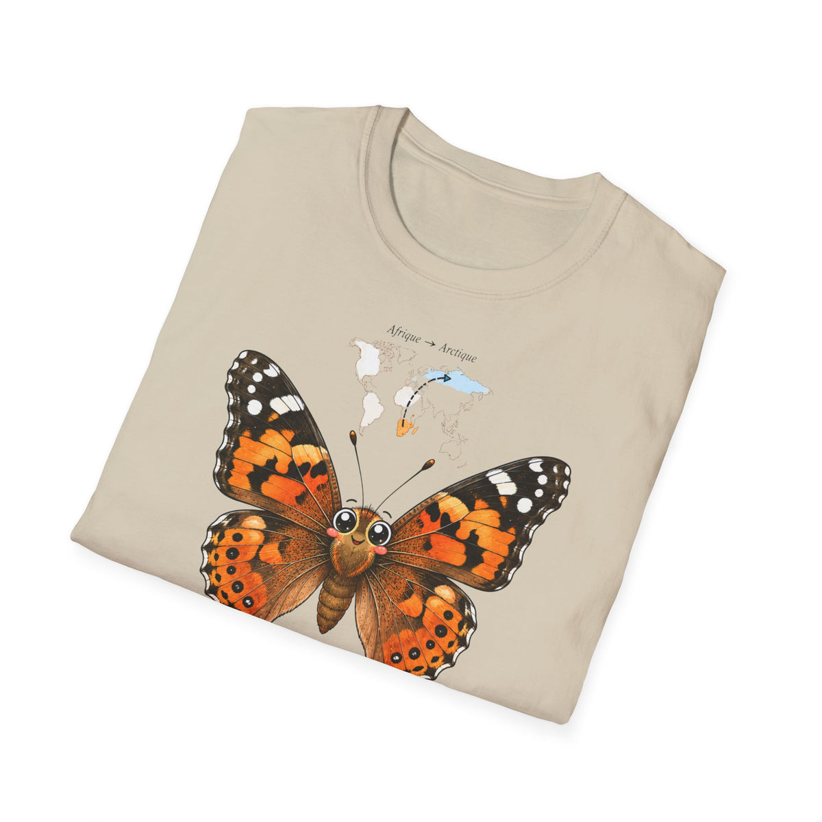 T-shirt illustré avec papillon
