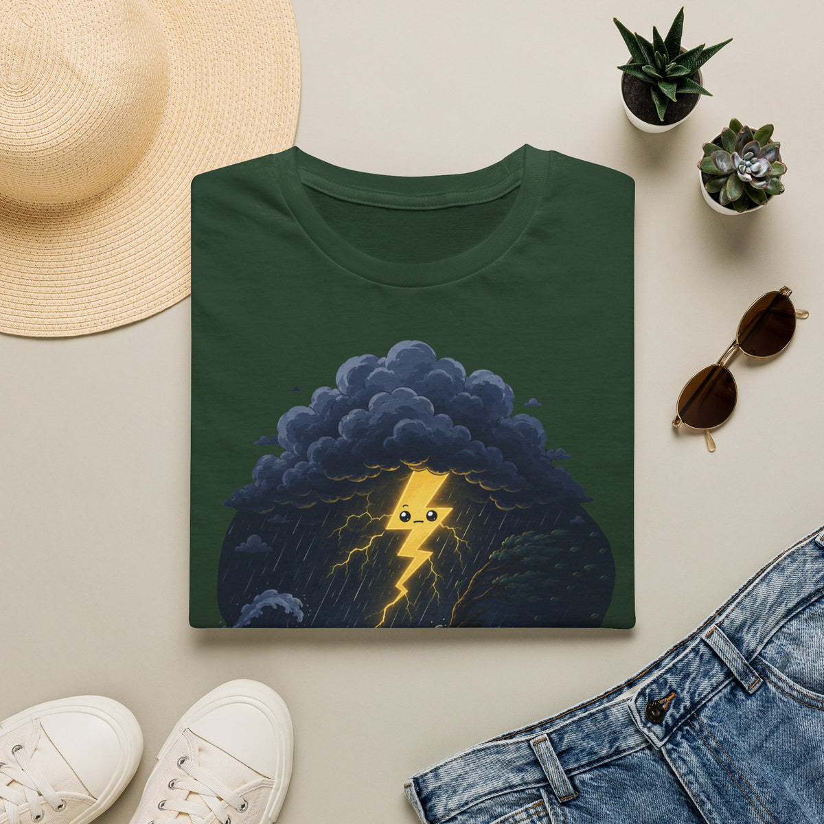 T-shirt Nuage d’orage — « Je ne suis pas en colère, j’ai juste une différence de pression » — T-shirt graphique