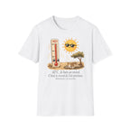 T-shirt graphique « Canicule » — Design thermomètre ensoleillé affichant 42 °C