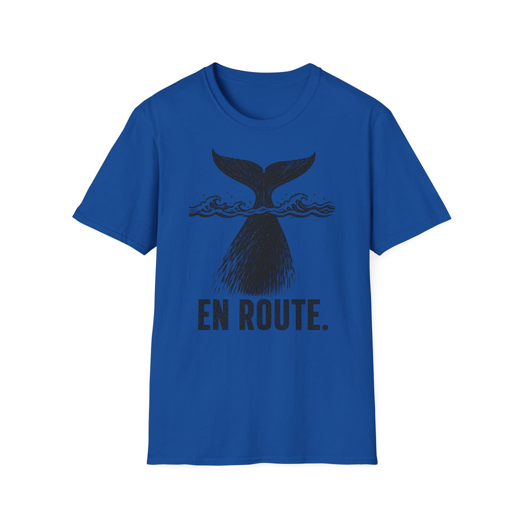Whale Tail 'En Route' T-Shirt — Nautical Travel Graphic Tee