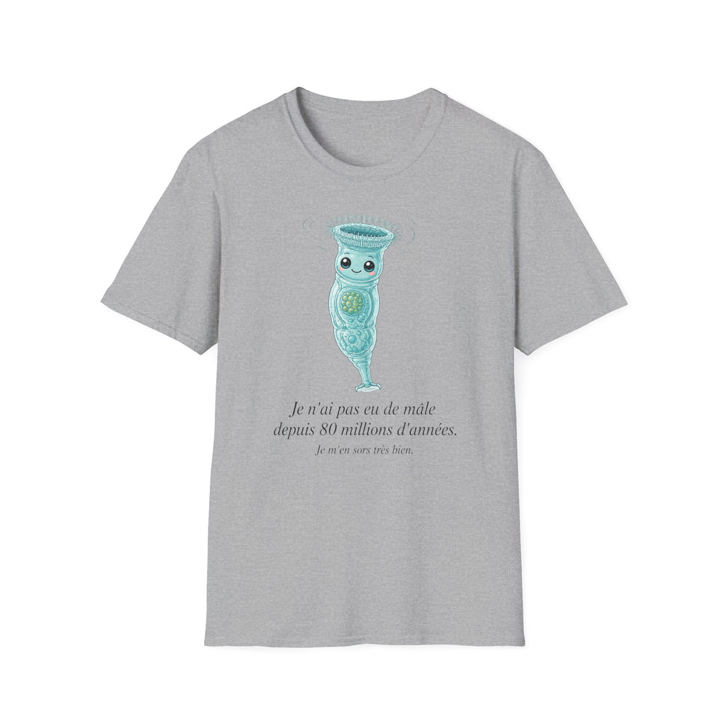 T-shirt adorable avec microorganisme cilié — T-shirt kawaii représentant un protiste unicellulaire