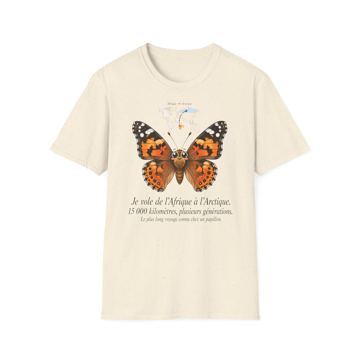 T-shirt illustré avec papillon