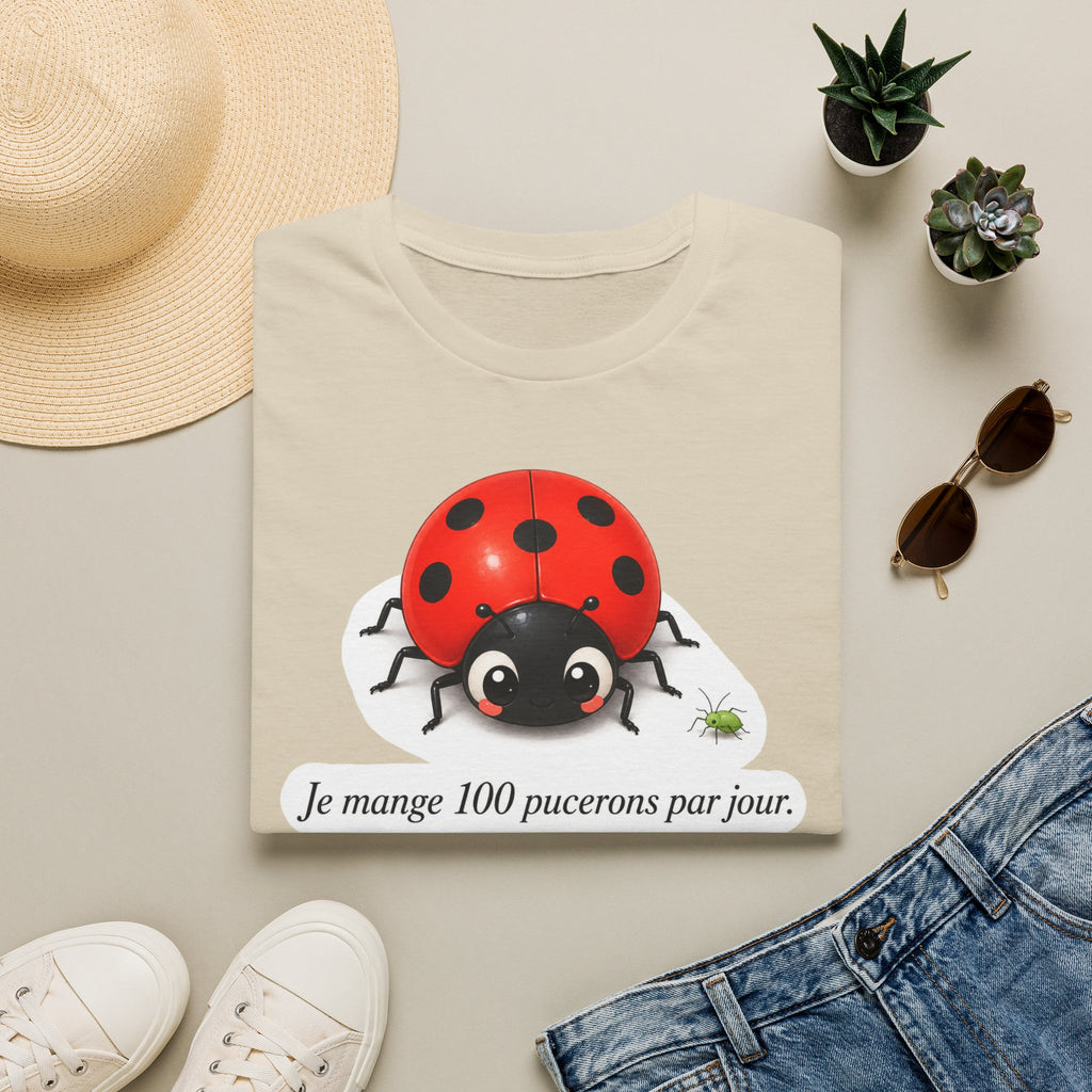 T-shirt Coccinelle — « Je mange 100 pucerons par jour »