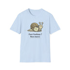 Eco Snail T-Shirt — "Fast fashion? Non merci" Sustainable Fashion Tee