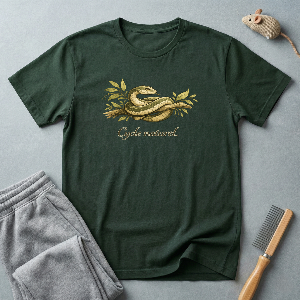 T-shirt Illustration de serpent — «Cycle naturel»