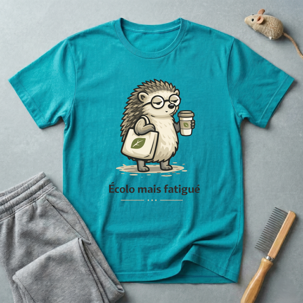 T‑Shirt Hérisson — "Écolo mais fatigué"
