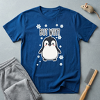 T-shirt pingouin «But Why?» — T-shirt graphique d’hiver mignon