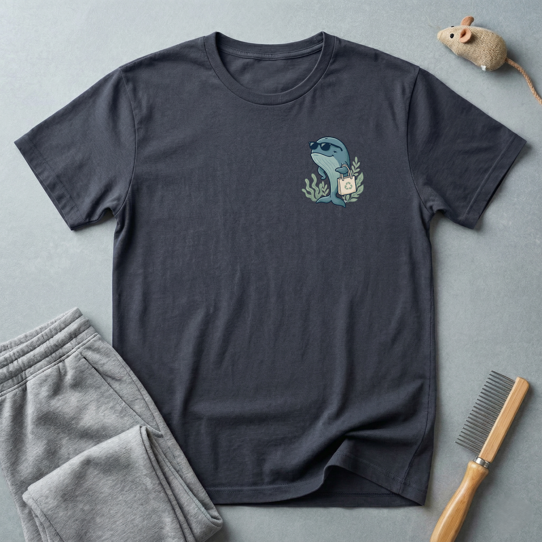 T-shirt Petite Baleine floral — T-shirt animal marin mignon