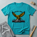 T-shirt aigle au-dessus des montagnes — T-shirt outdoor vintage «Entre Ciel et Pierre»