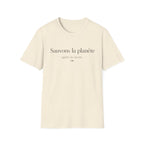 T‑Shirt — "Sauvons la planète" Minimal French Eco Message Tee
