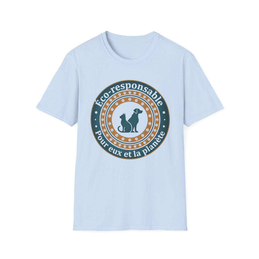 Eco-Responsible Pet T-Shirt — "Eco-responsible for them and the planet"