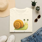 T-shirt illustré avec escargot — « À mon rythme. » — Adorable T-shirt « slow living »