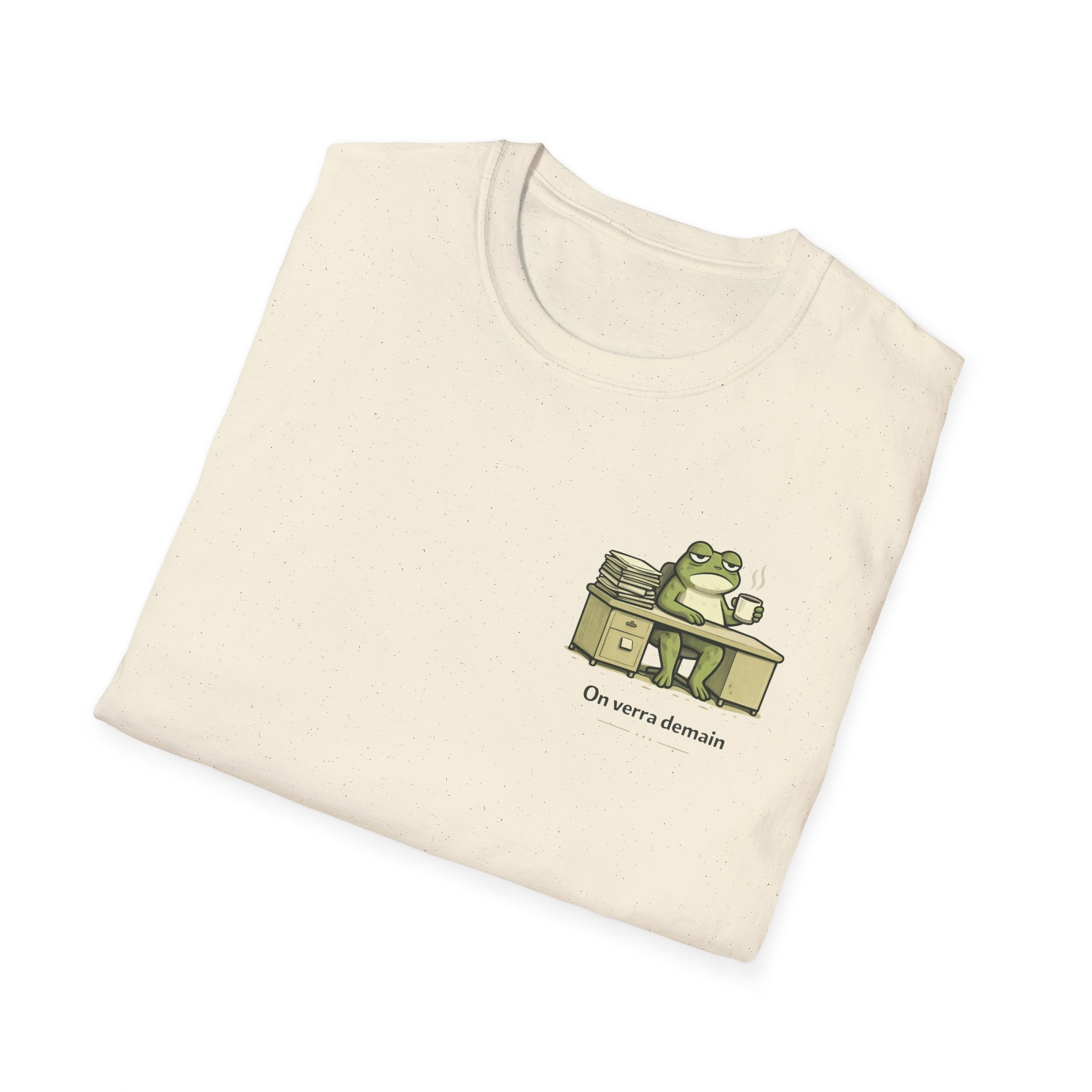 T-Shirt — Cute Frog at Desk "I'm Sorry, I'm Distracted" Graphic Tee