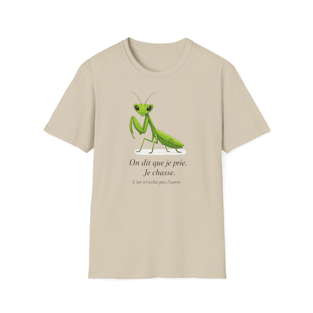T-shirt Mante religieuse — Illustration d'une jolie mante religieuse verte