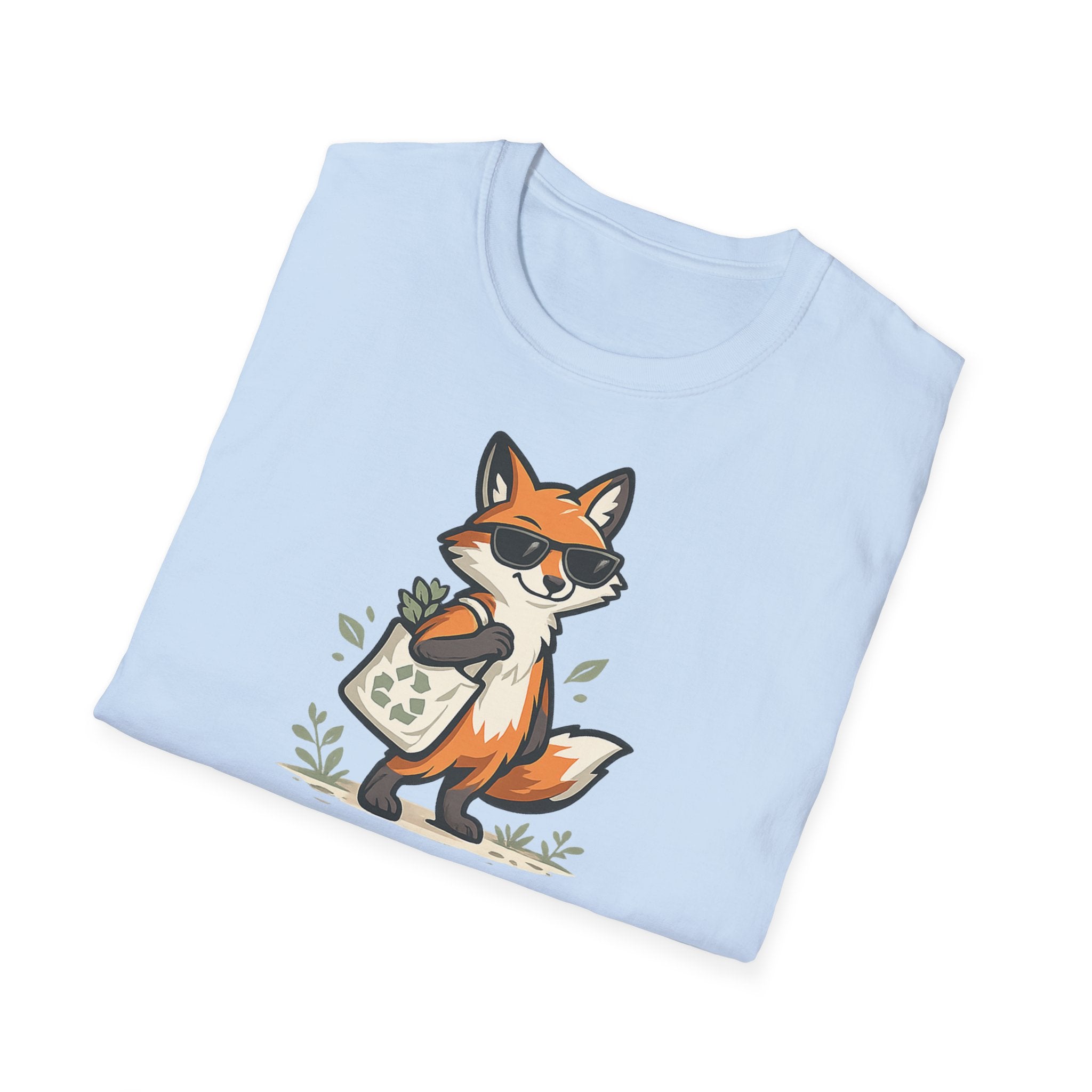 Fox Illustration T-Shirt — "Durable Mais Méfiant" Cute Fox Graphic Tee