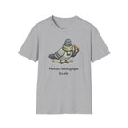 T-Shirt — "Menace biologique locale" Pigeon with Scarf and Croissant Cute Graphic