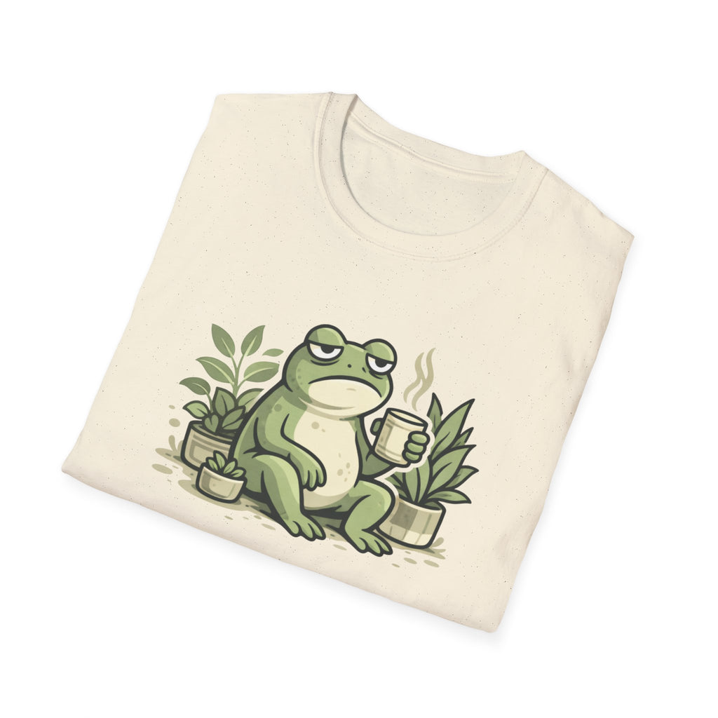 Frog Composting T-Shirt – "J'essaie de composter mes problèmes" French Eco Humor Tee