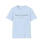 T‑Shirt — "Sauvons la planète" Minimal French Eco Message Tee