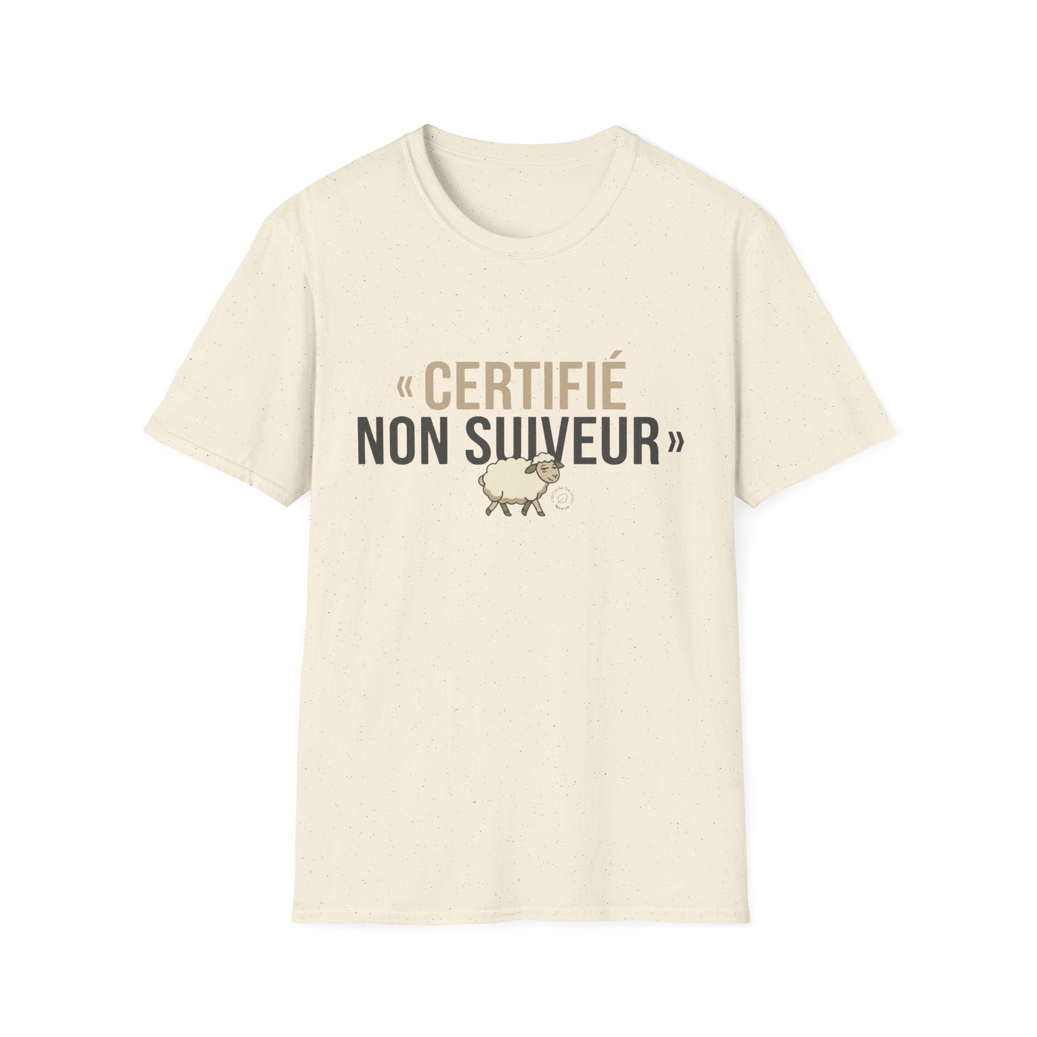 T-Shirt — "Certifié Non Suiveur" Goat Graphic