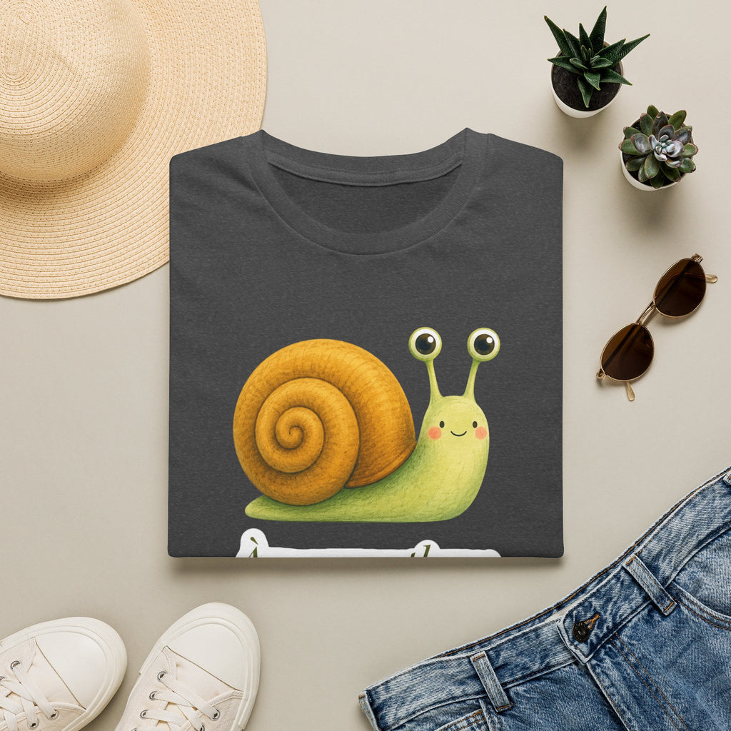 T-shirt illustré avec escargot — « À mon rythme. » — Adorable T-shirt « slow living »