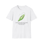 T-shirt kawaii avec cosse de pois — Adorable t-shirt illustré sur le thème botanique