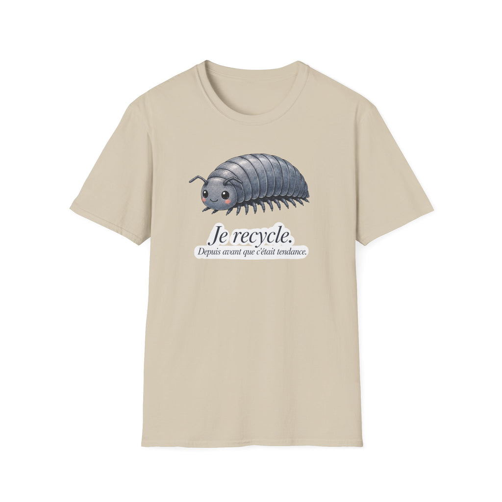 T-shirt Isopode « Je recycle. » — Adorable illustration sur le thème écologique