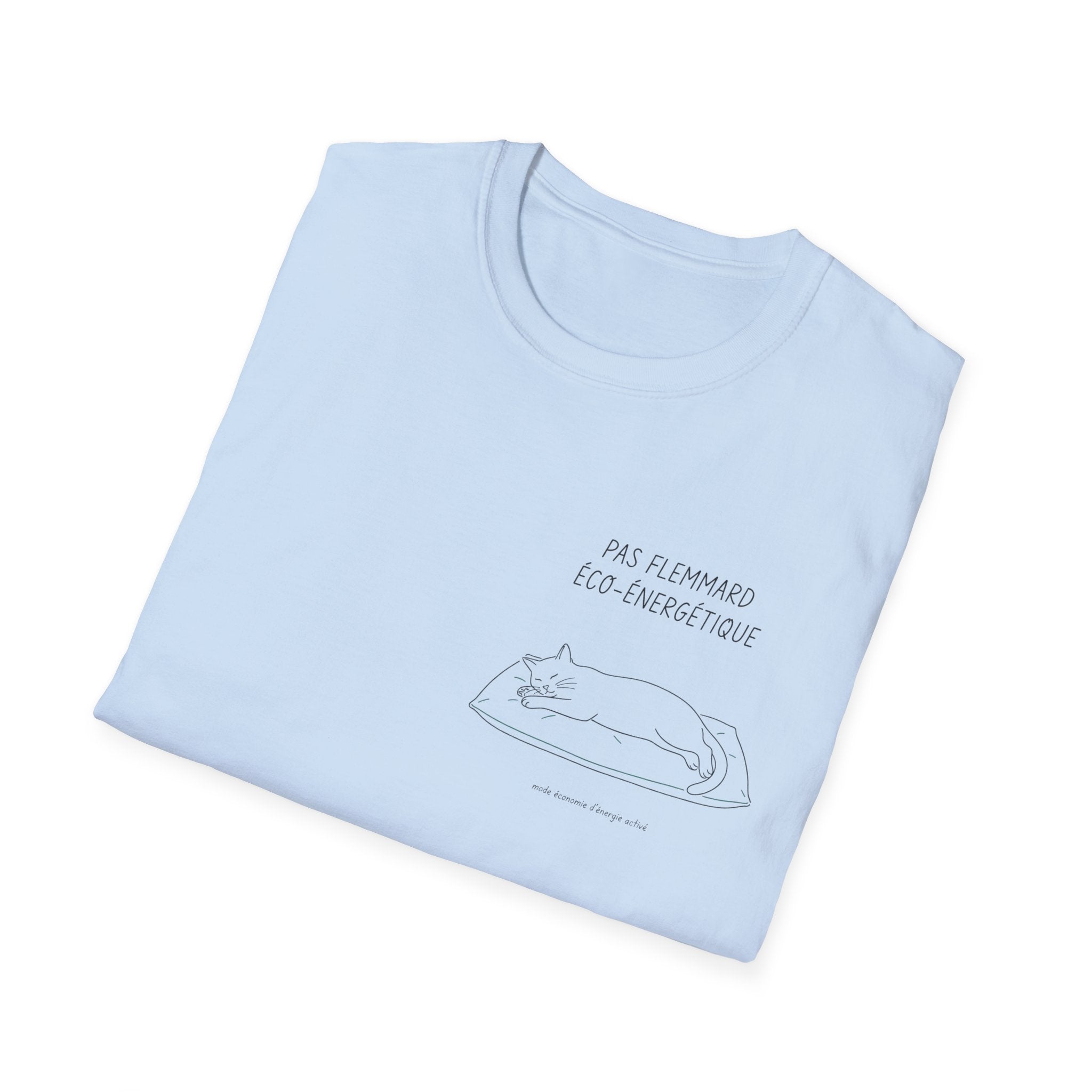 Relaxed Cat Nap T-Shirt — Minimal Cat Illustration Tee