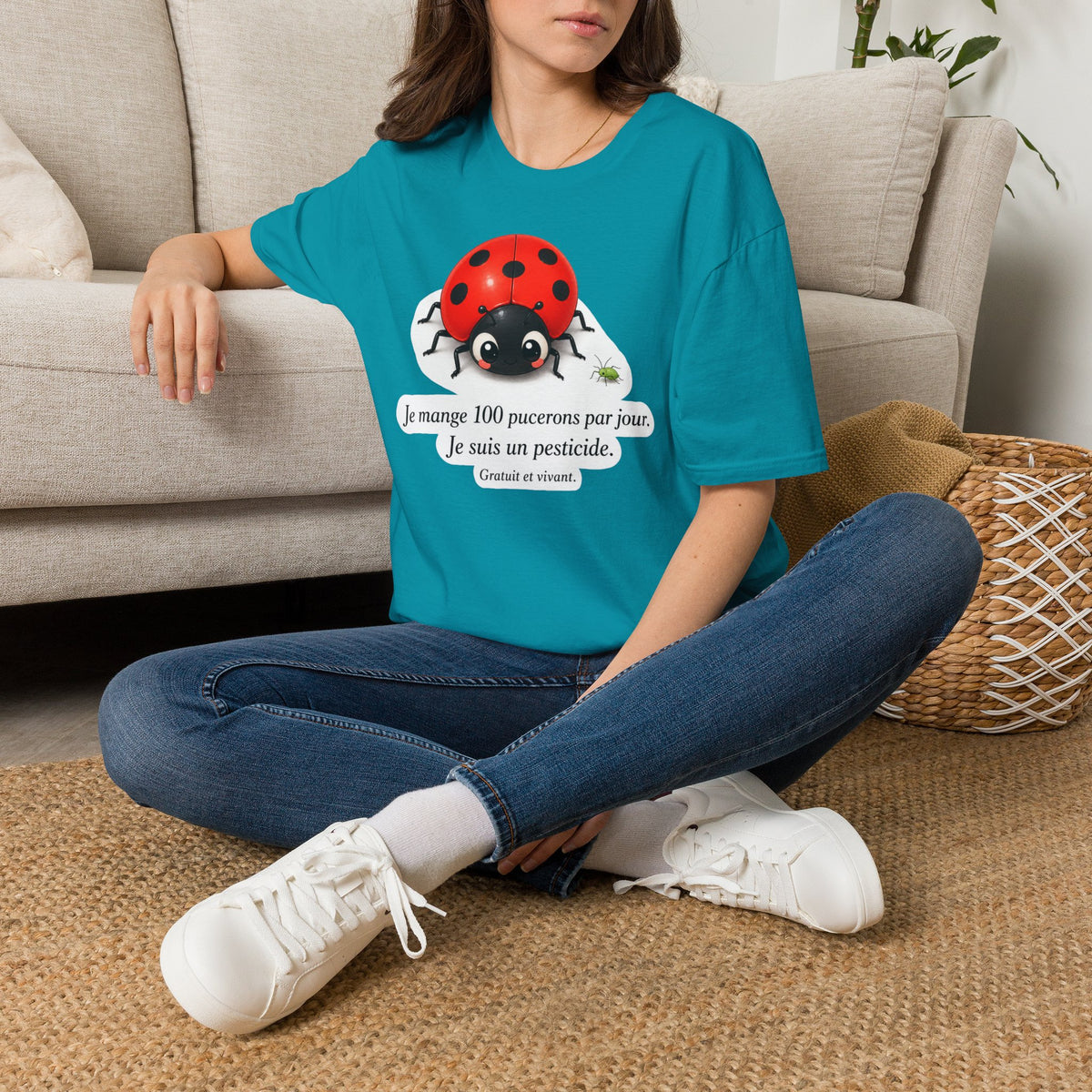 T-shirt Coccinelle — « Je mange 100 pucerons par jour »