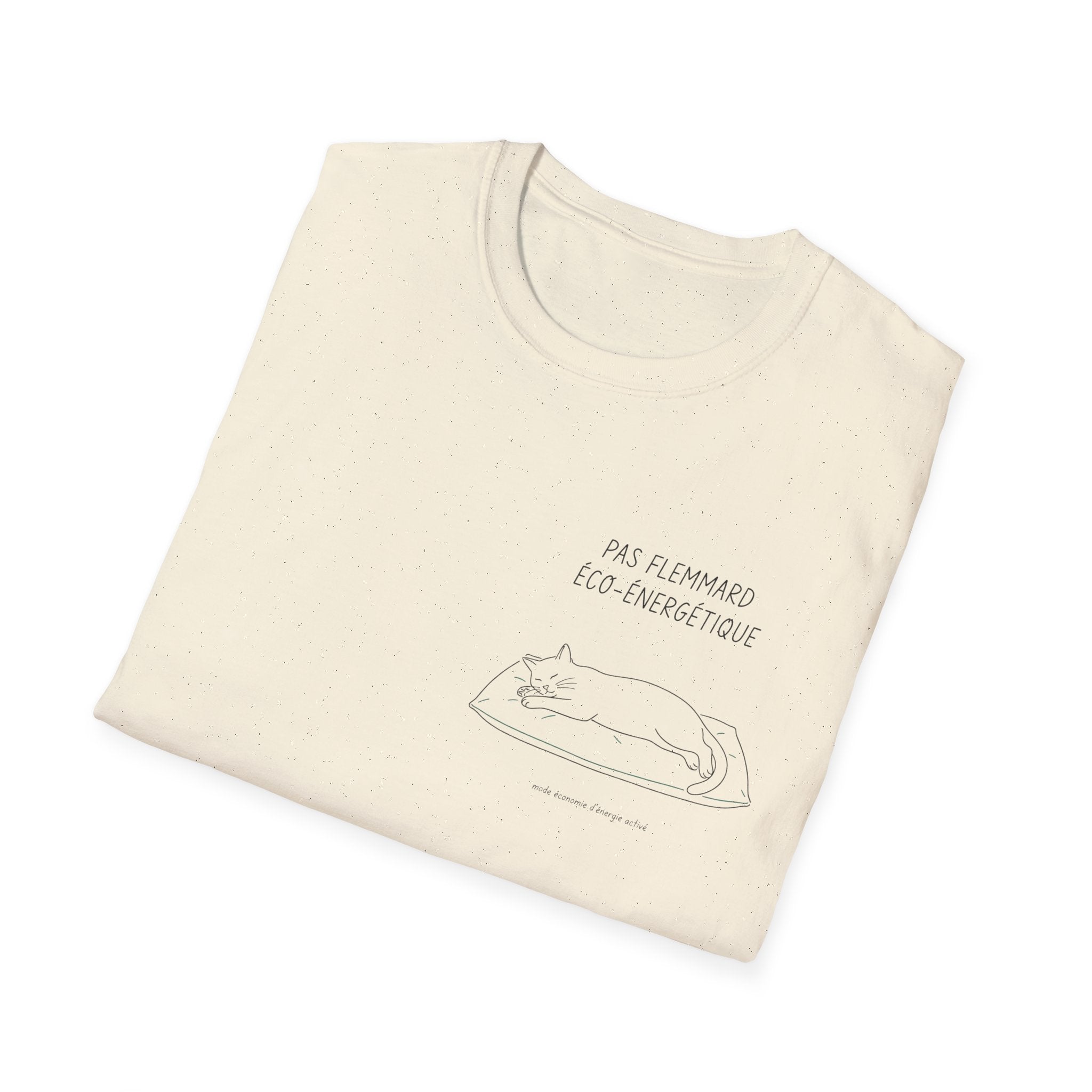 Relaxed Cat Nap T-Shirt — Minimal Cat Illustration Tee