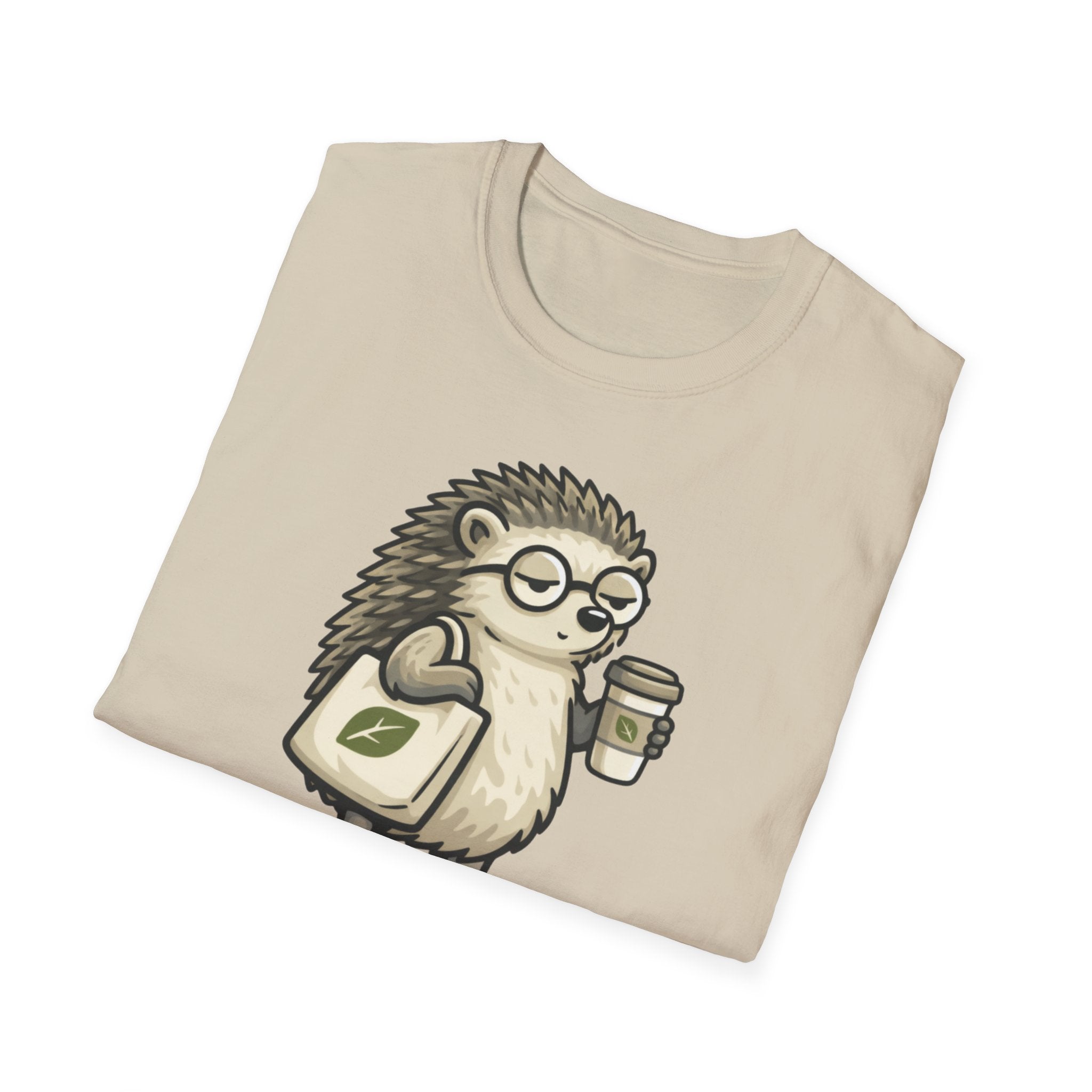 Eco Hedgehog T‑Shirt — "Écolo mais fatigué" Cute Eco-Friendly Graphic Tee