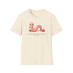 T-shirt avec ver de terre mignon — « Je travaille dans l’ombre »