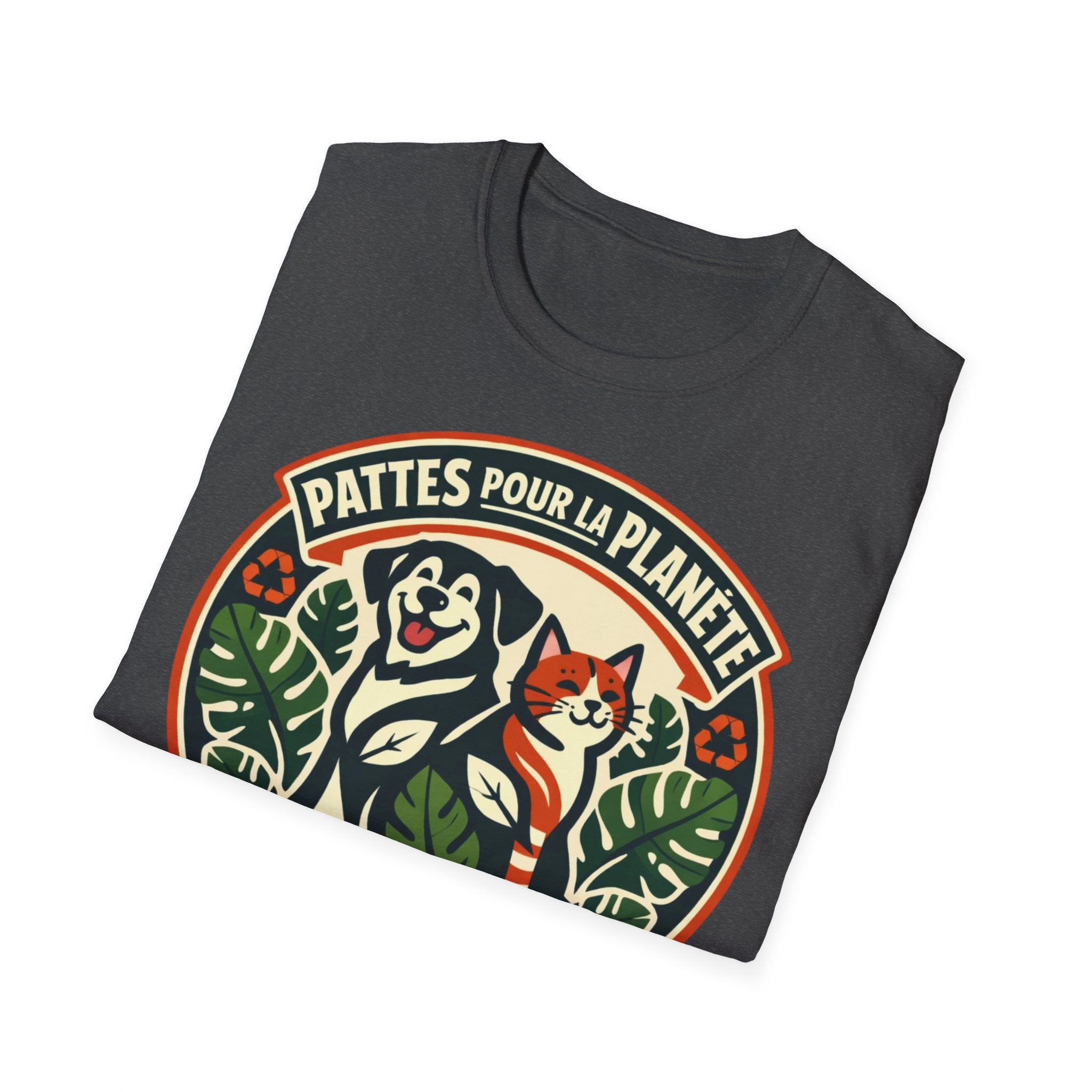 T-Shirt — "Pattes Pour La Planète" Eco Pet Rescue Tee (Adopte • Réutilise • Aime)